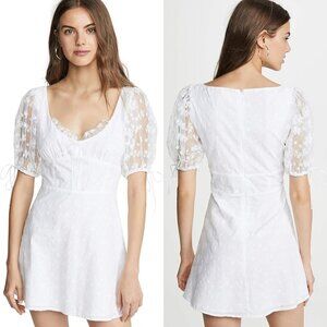 For Love and Lemons Felix white mini dress size small